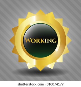 Emblema brillante de trabajo