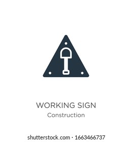 Working sign icon vector. Trendy flat working sign icon from construction collection isolated on white background. Vector illustration can be used for web and mobile graphic design, logo, eps10