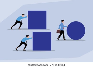 Trabajar de forma más inteligente, no más difícil: Eficacia y solución innovadora Ilustración vectorial plana 2d
