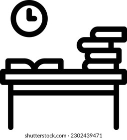 working table Vector illustration on a transparent background.Premium quality symbols.Thin line vector icon for concept and graphic design.