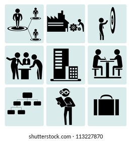 working, task, operation, business management icon set