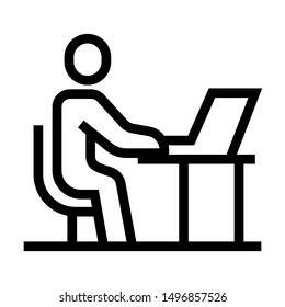 working thin line vector icon