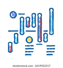 working and thinking brain doodle icon sketch vector. working and thinking brain sign. isolated symbol illustration