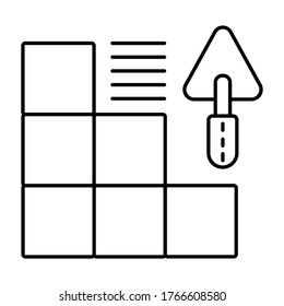 Working tiler icon vector illustration