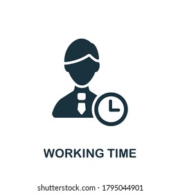 Working Time icon. Simple element from time management collection. Creative Working Time icon for web design, templates, infographics and more