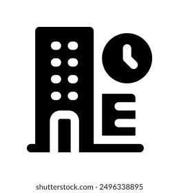 working time icon. vector glyph icon for your website, mobile, presentation, and logo design.