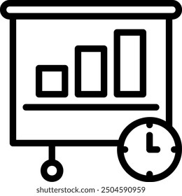 working time line icon illustration vector