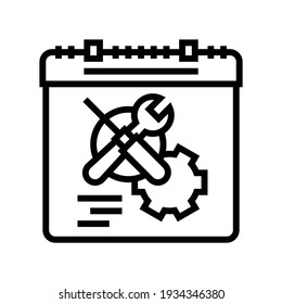 working time optimize line icon vector. working time optimize sign. isolated contour symbol black illustration