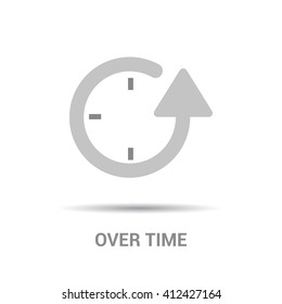 Working time. Over time icon 