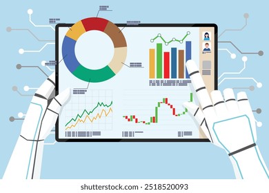 Working together with AI Artificial Intelligence, human cooperate with machine or robot, AI help or support coworker, assistance or partnership concept