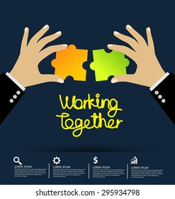 Working together concept vector illustration.