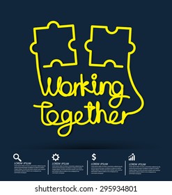 Working together concept vector illustration.