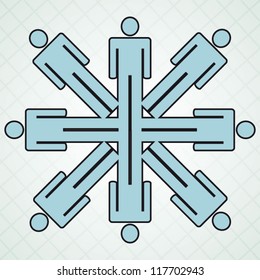 Working together team concept sign