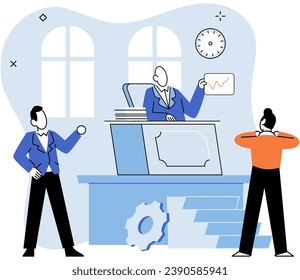 Working together. Vector illustration. A well-defined strategy guides collaborative efforts toward business growth Creative thinking and problem-solving are catalysts for innovative solutions