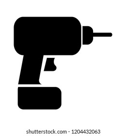 Working tool for construction, finishing, carpentry and repair work. electric hammer drill. Vector illustration isolated.