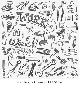 working tools doodles 