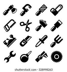 Working Tools Icon Set. Vector