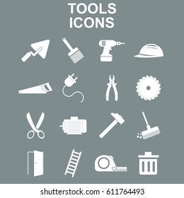 Working tools icon set. Vector concept illustration for design.
