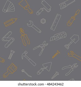 Working tools lineart pattern