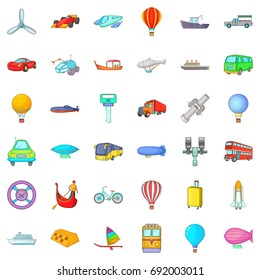 Working transport icons set. Cartoon style of 36 working transport vector icons for web isolated on white background