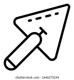 Working trowel icon. Outline working trowel vector icon for web design isolated on white background