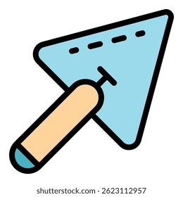 Icono de la paleta de trabajo. Esquema de trabajo de la paleta de Vector icono de color plano aislado