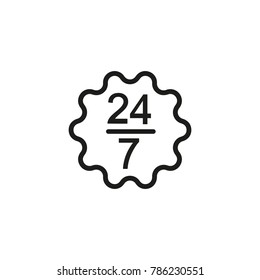 Working twenty-four seven icon