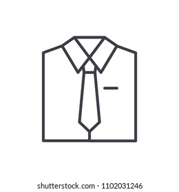 Working uniform black icon concept. Working uniform flat  vector symbol, sign, illustration.