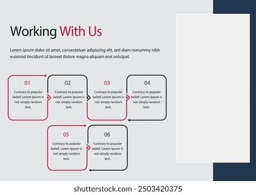 Working with us a4 page print business profile annual report brochure catalog corporate Landscape Layout Portfolio Abstract Presentation leaflet Webpage Creative PowerPoints magazine