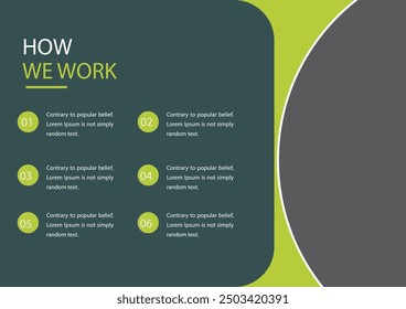 Working with us a4 page print business profile annual report brochure catalog corporate Landscape Layout Portfolio Abstract Presentation leaflet Webpage Creative PowerPoints magazine