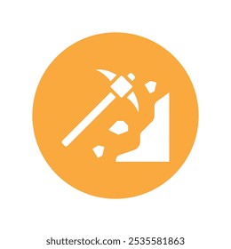 Ícone de design de círculo de glifo de vetor de trabalho. Símbolo de Trabalho em Andamento no Arquivo EPS 10 de plano de fundo branco