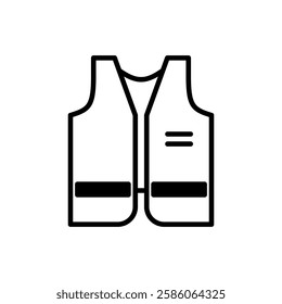 Working Vest Icon. Working Vest Vector Icon in line style design. Working Vest Symbol.