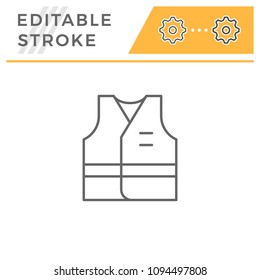 Working vest line icon