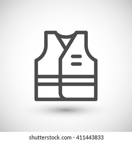 Working vest line icon