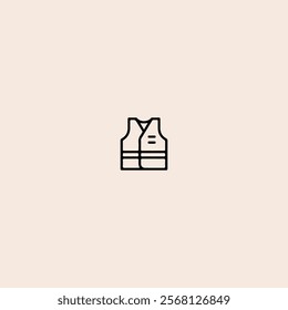 Working vest line icon flat vector design.