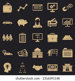 Working week icons set. Simple set of 25 working week vector icons for web for any design