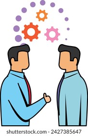 working well with others and achieving a common goal concept vector design, self improvement at workplace Symbol, business motivation Sign, goal-directed behavior stock illustration