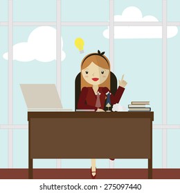 Working Women icon great for any use. Vector EPS10.