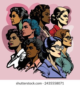Working Women Illustration , Business women collection, women empowerment