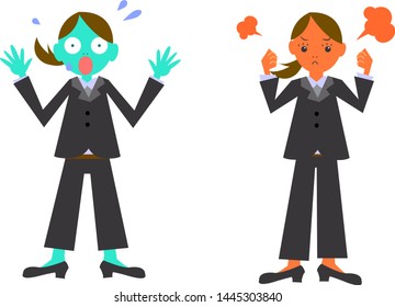 working women, shocked and angry