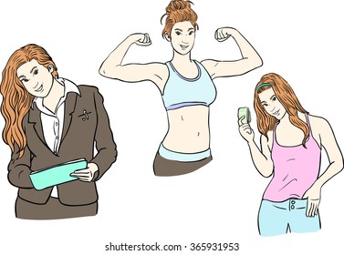 working women,healthy woman