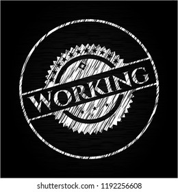Working written with chalkboard texture
