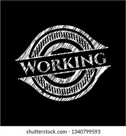 Working written with chalkboard texture