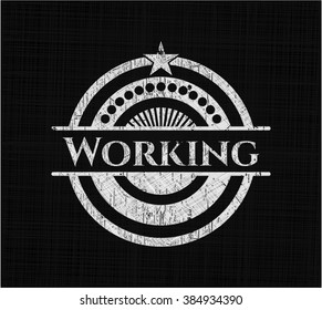 Working written with chalkboard texture
