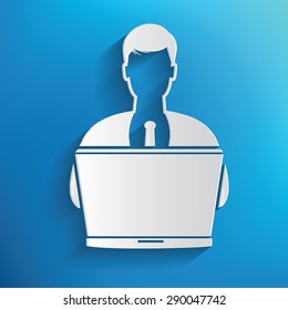 Working,human resource design on blue background,clean vector