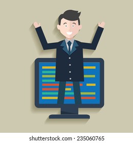Working,Human resource,Businessman design,clean vector