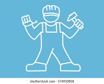 Workings specialties icon vector illustration isolated blue background