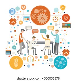 Working,teamwork concept design,on clean background,business concept,clean vector