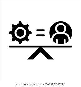 Elemento De Ícone De Equilíbrio Entre Vida Útil E Profissional Para Design