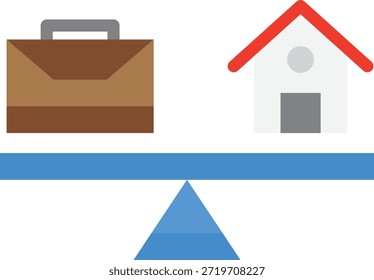 Icono de equilibrio entre vida laboral y personal. Adecuado para App móviles, App de Web y medios impresos.